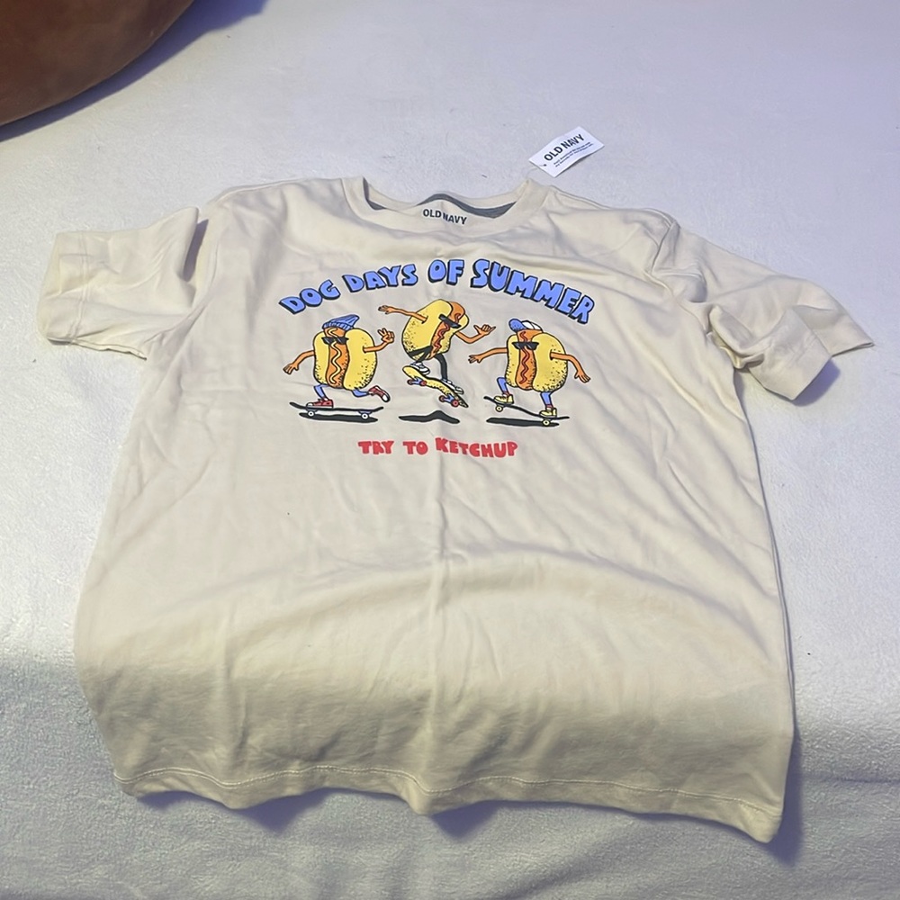 It’s a old navy hot dog shirt